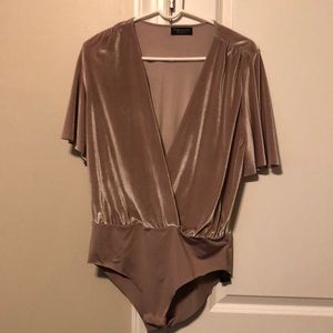 Champaign Velvet bodysuit